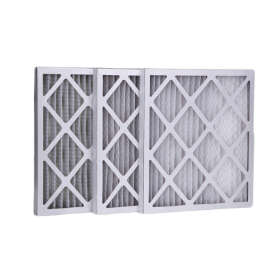 Pleated Panel Filter with Wire Mesh
