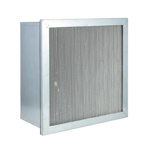 Single header type deep pleat HEPA filter