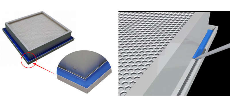 HVAC System Gel Seal Mini Pleat ULPA Filter