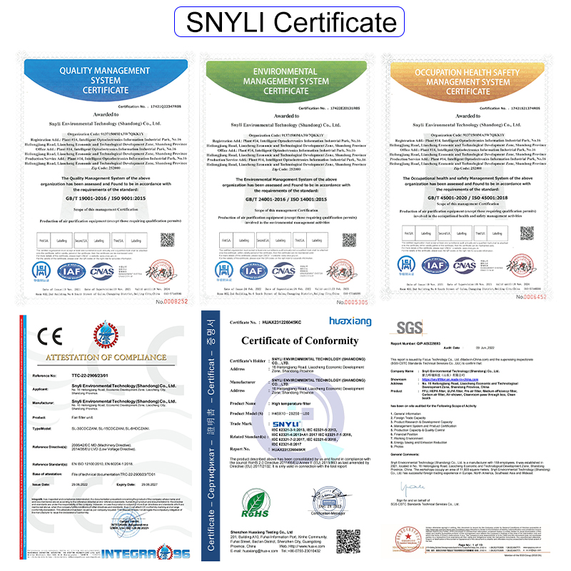 SNYLI Certificates