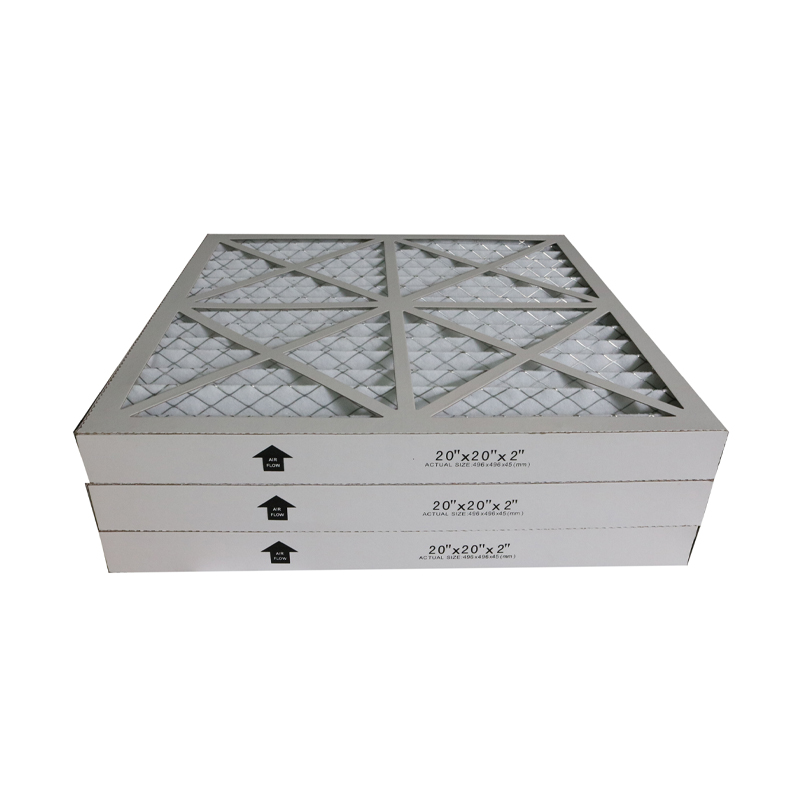 Filtre à air primaire plissé à cadre en carton
