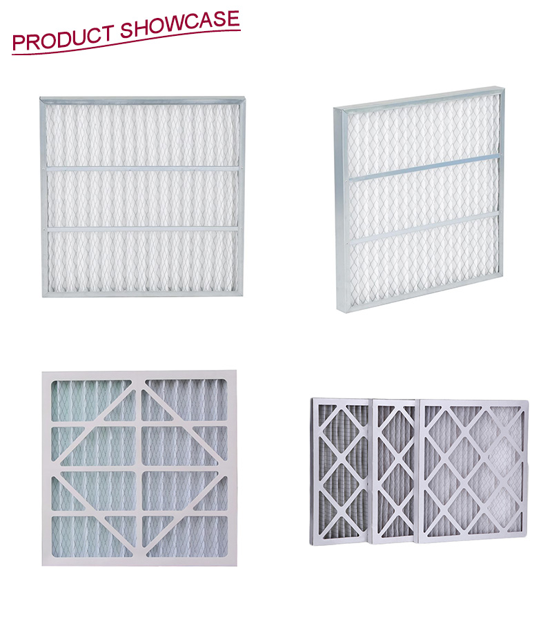 Pleated Panel Filter with Wire Mesh